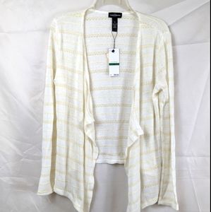 NWT KAREN BROOKS OPEN LIGHTWEIGHT CARDIGAN LARGE